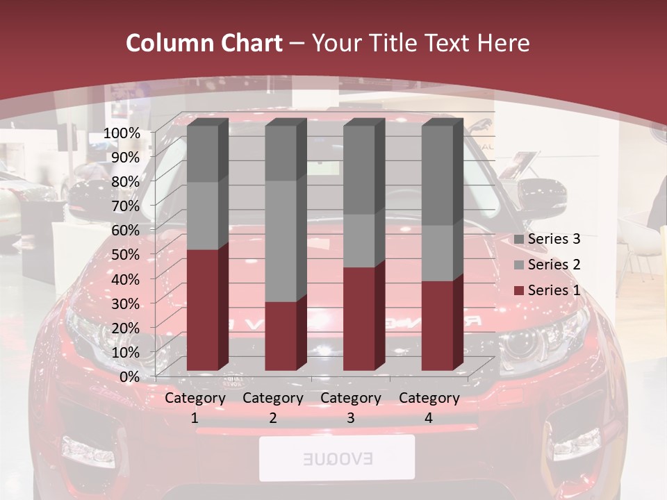 A Red Car Is On Display At A Show PowerPoint Template