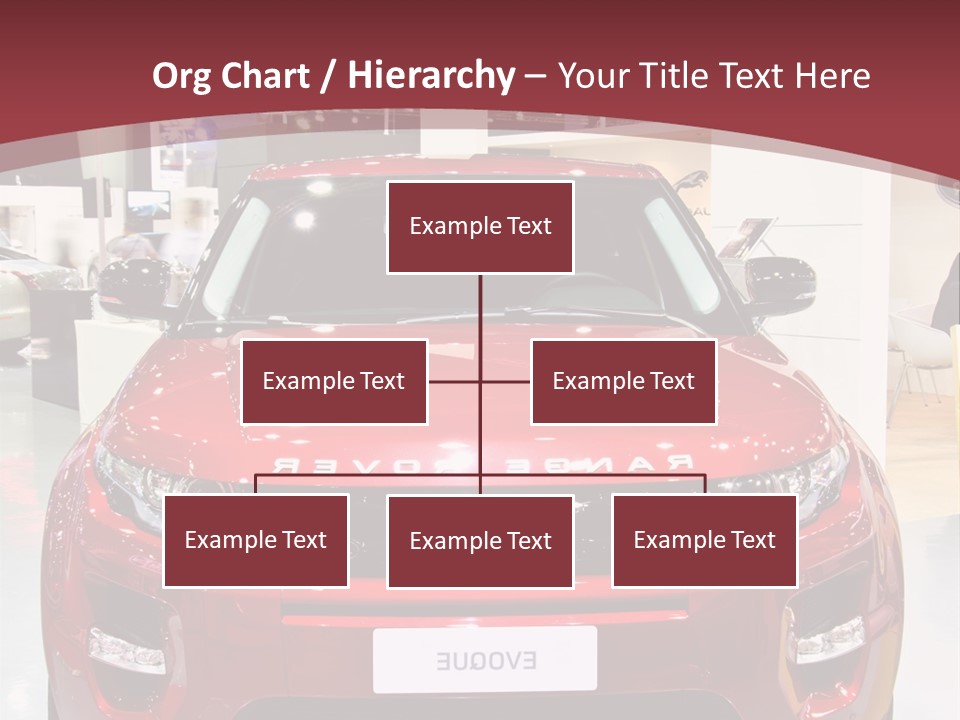 A Red Car Is On Display At A Show PowerPoint Template