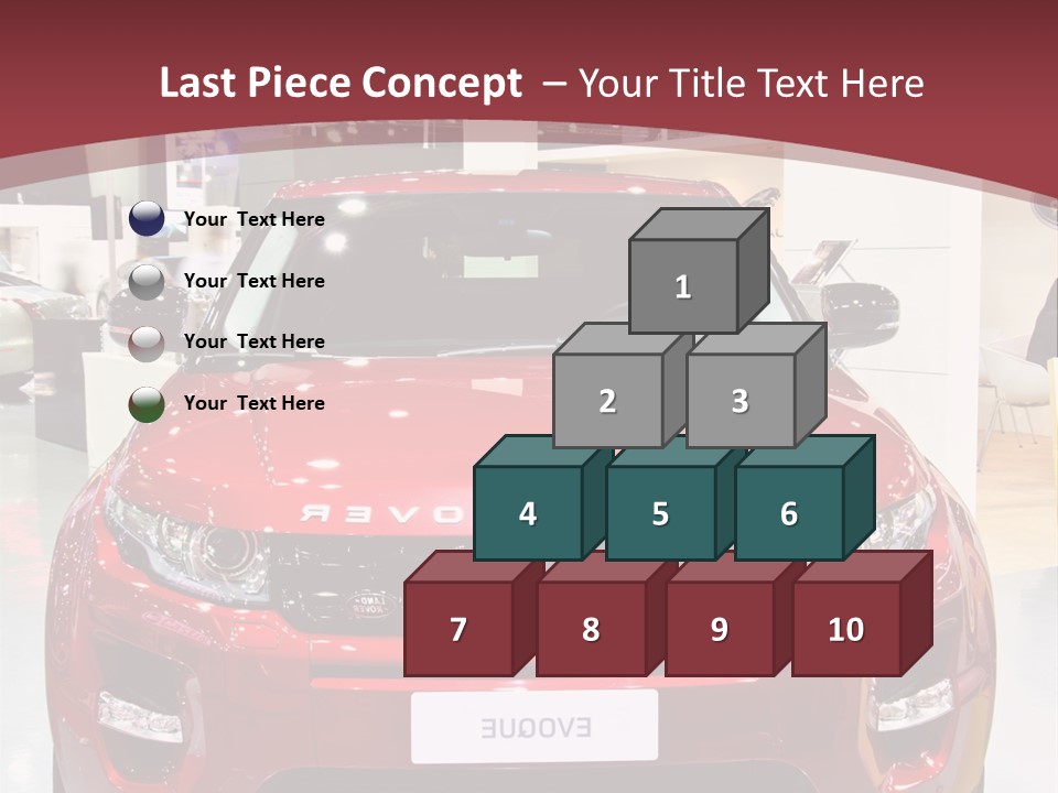 A Red Car Is On Display At A Show PowerPoint Template
