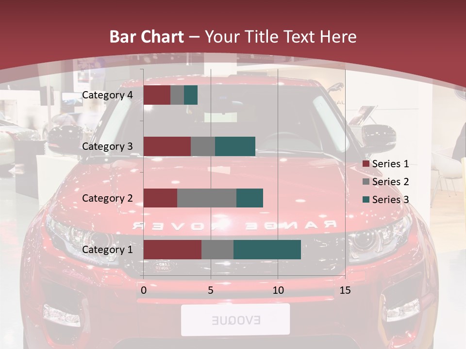 A Red Car Is On Display At A Show PowerPoint Template