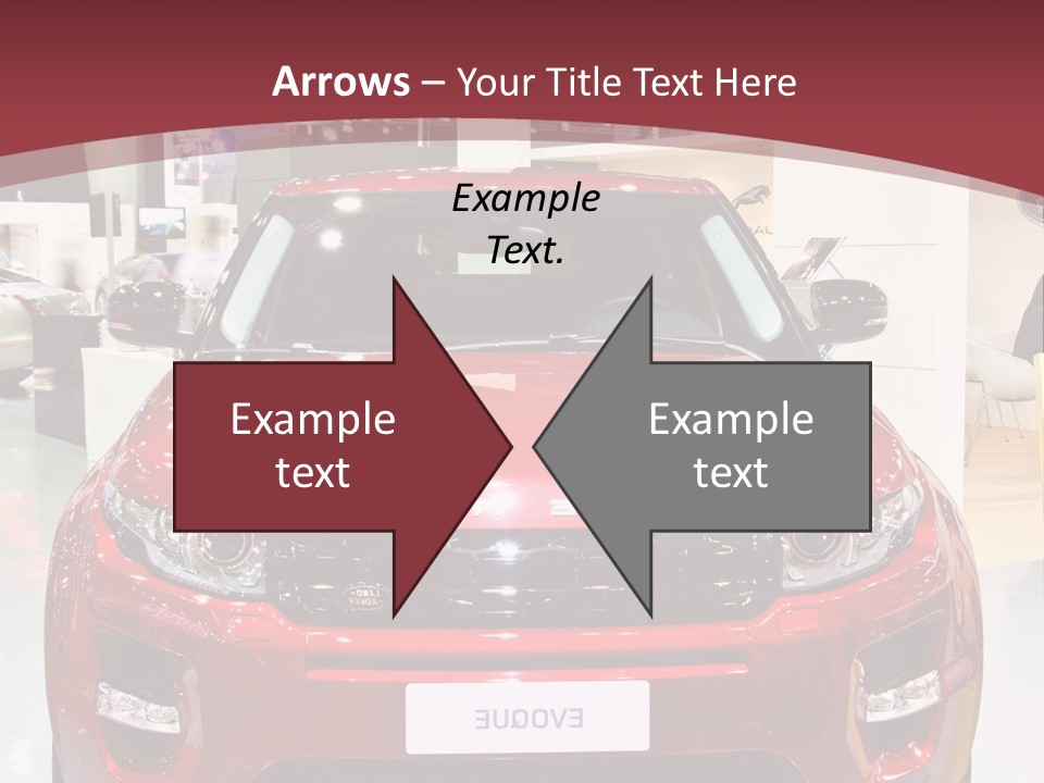 A Red Car Is On Display At A Show PowerPoint Template