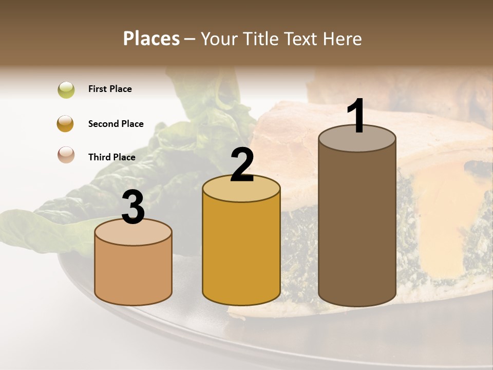 A Plate Of Food With Spinach And Bread On It PowerPoint Template