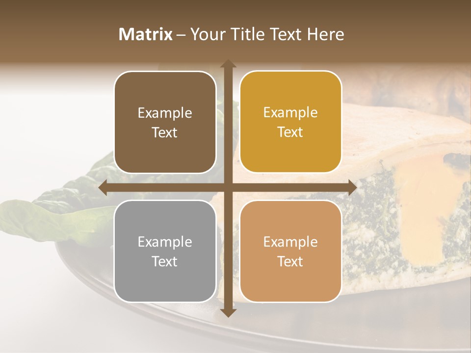 A Plate Of Food With Spinach And Bread On It PowerPoint Template