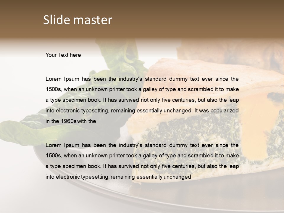 A Plate Of Food With Spinach And Bread On It PowerPoint Template