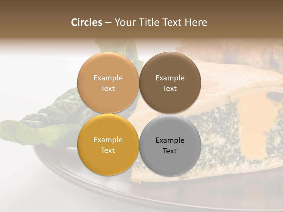 A Plate Of Food With Spinach And Bread On It PowerPoint Template