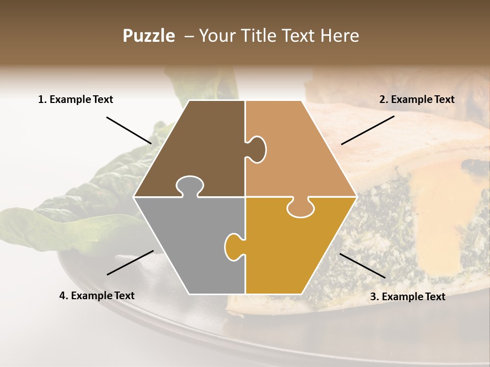 A Plate Of Food With Spinach And Bread On It PowerPoint Template
