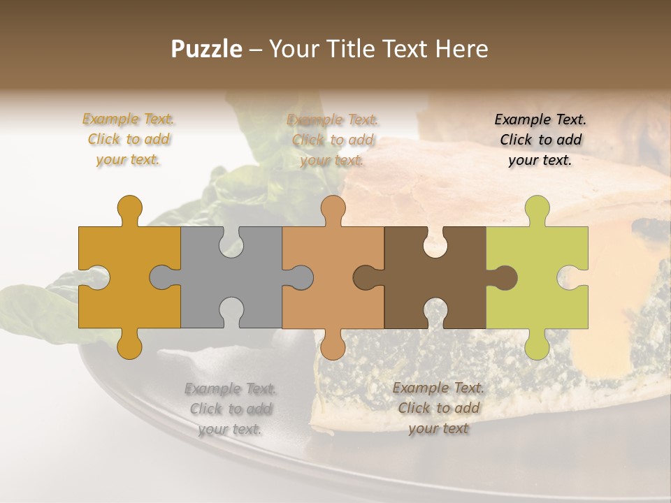 A Plate Of Food With Spinach And Bread On It PowerPoint Template