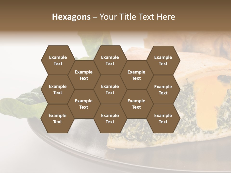 A Plate Of Food With Spinach And Bread On It PowerPoint Template