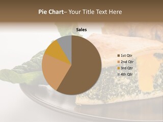 A Plate Of Food With Spinach And Bread On It PowerPoint Template