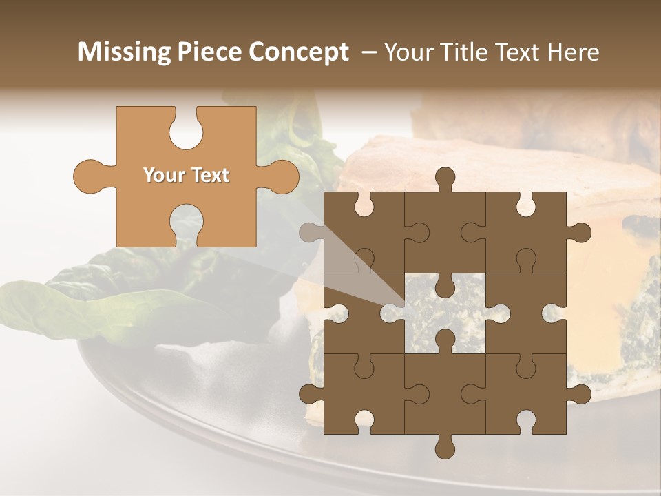 A Plate Of Food With Spinach And Bread On It PowerPoint Template