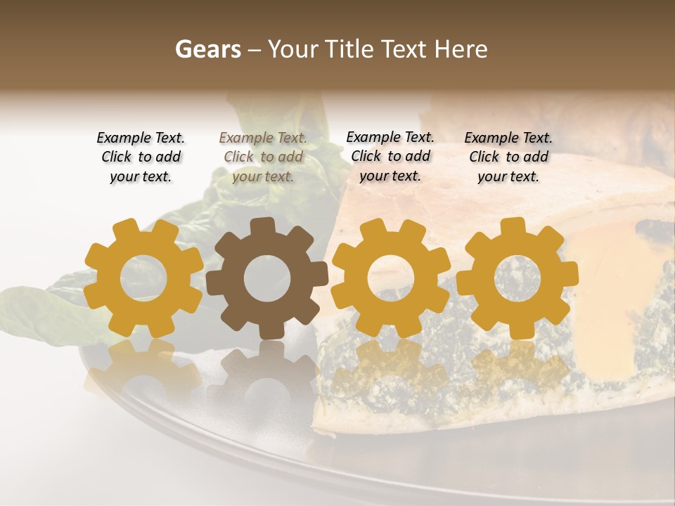 A Plate Of Food With Spinach And Bread On It PowerPoint Template