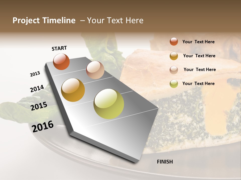 A Plate Of Food With Spinach And Bread On It PowerPoint Template