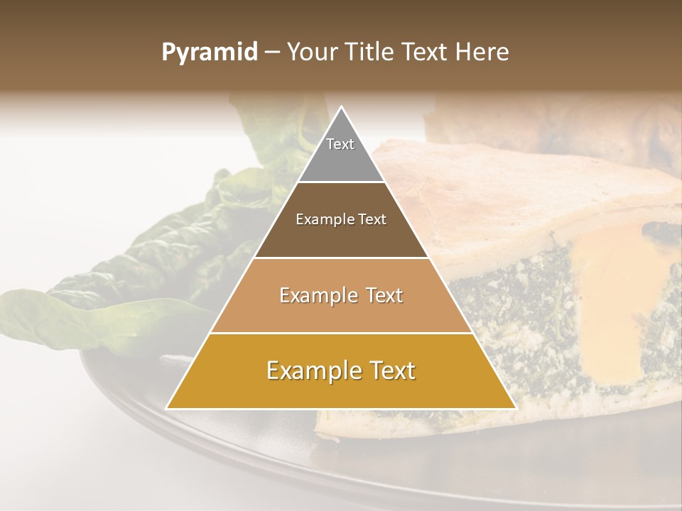 A Plate Of Food With Spinach And Bread On It PowerPoint Template