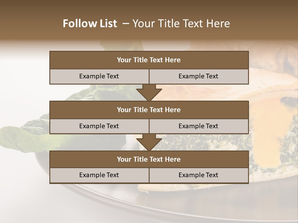 A Plate Of Food With Spinach And Bread On It PowerPoint Template