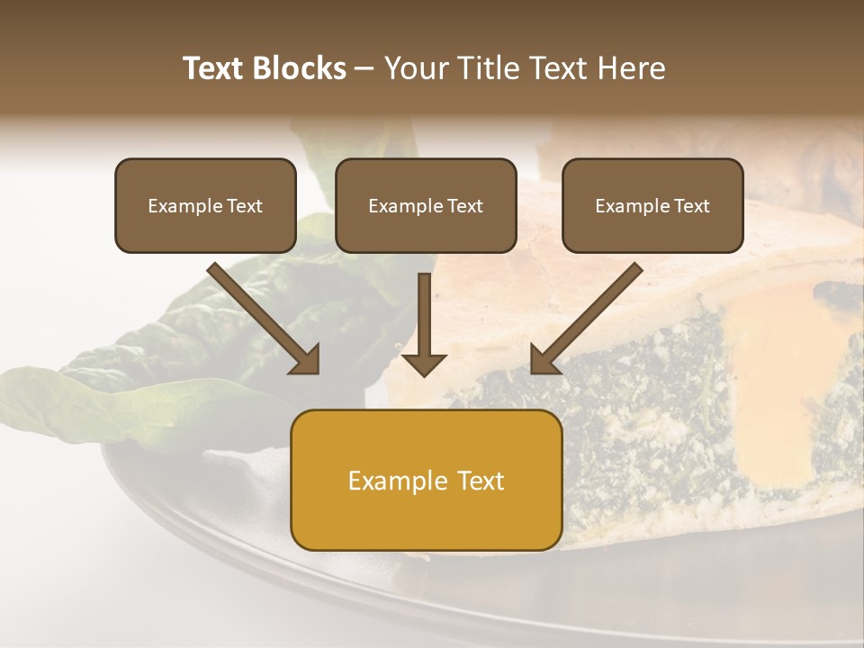 A Plate Of Food With Spinach And Bread On It PowerPoint Template