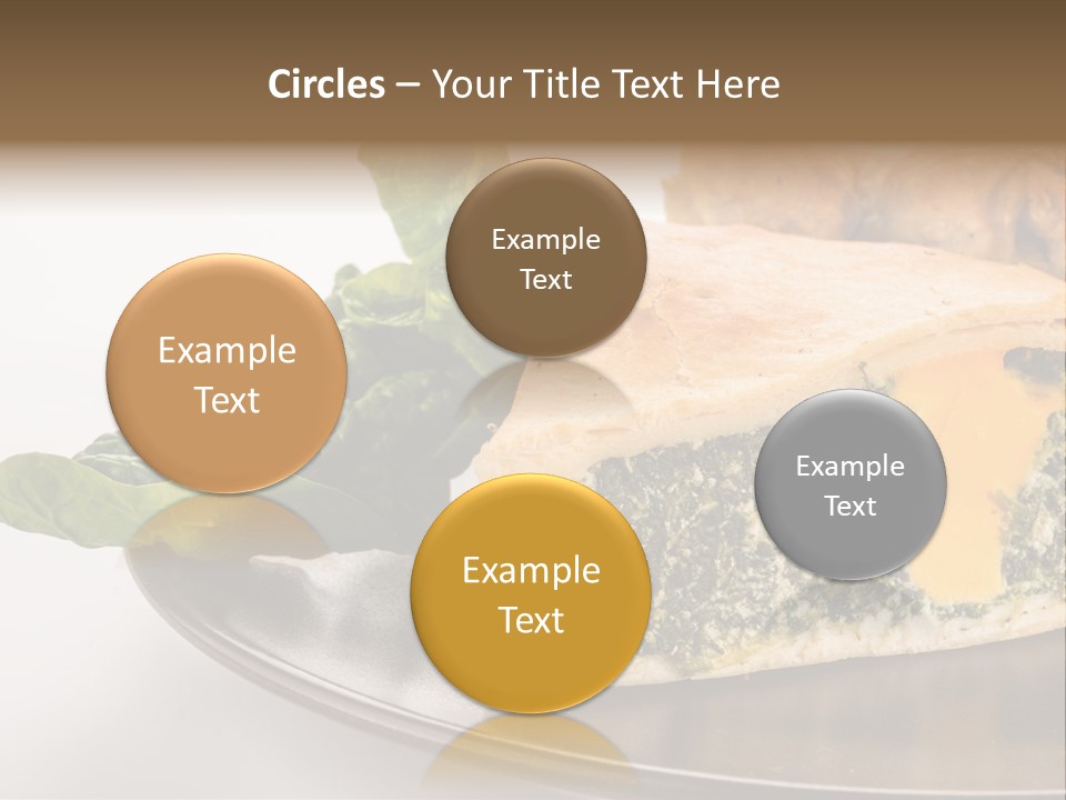 A Plate Of Food With Spinach And Bread On It PowerPoint Template