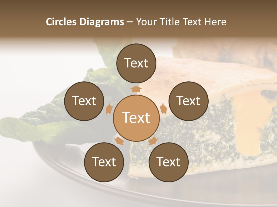 A Plate Of Food With Spinach And Bread On It PowerPoint Template