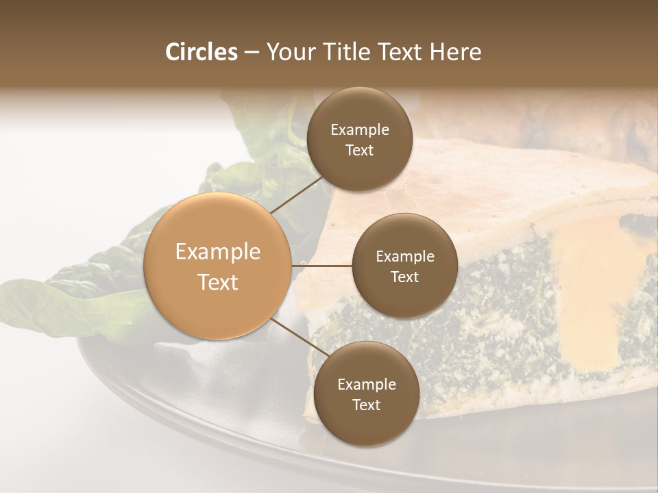 A Plate Of Food With Spinach And Bread On It PowerPoint Template