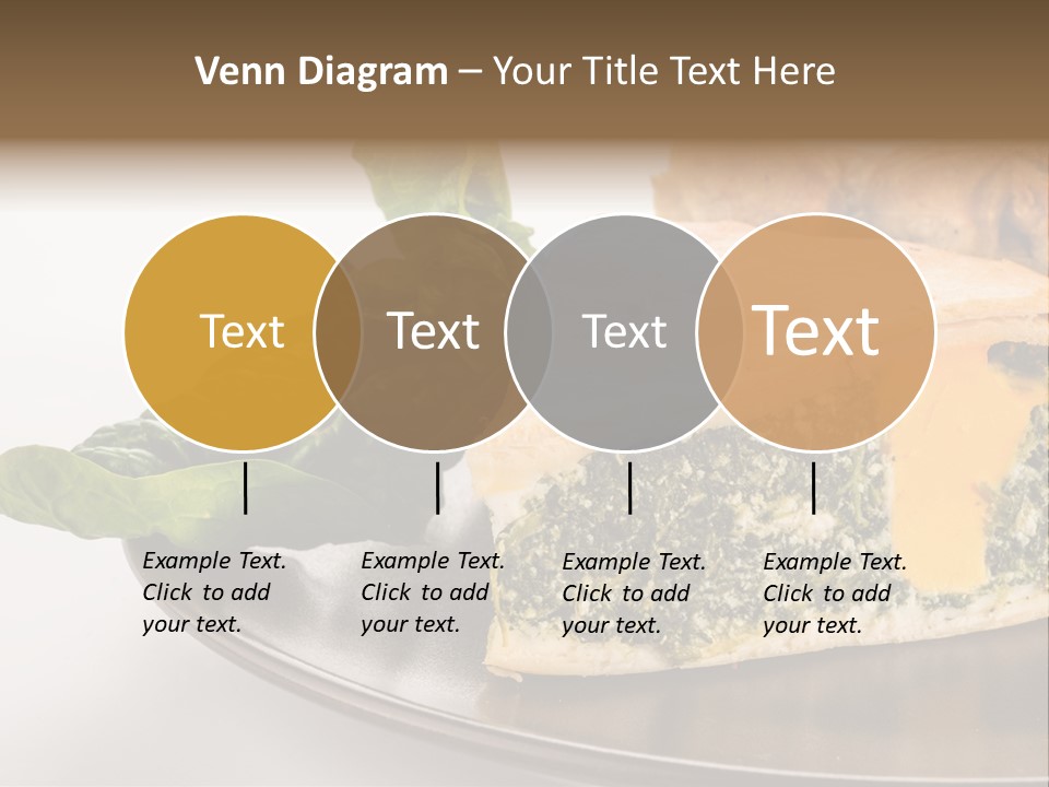 A Plate Of Food With Spinach And Bread On It PowerPoint Template