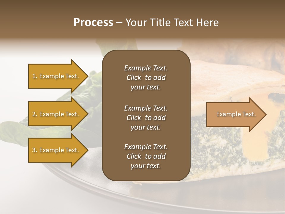 A Plate Of Food With Spinach And Bread On It PowerPoint Template