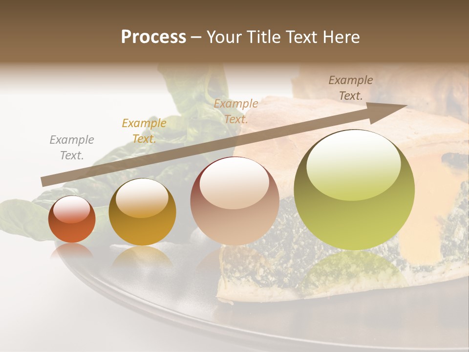 A Plate Of Food With Spinach And Bread On It PowerPoint Template