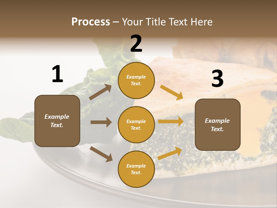 A Plate Of Food With Spinach And Bread On It PowerPoint Template