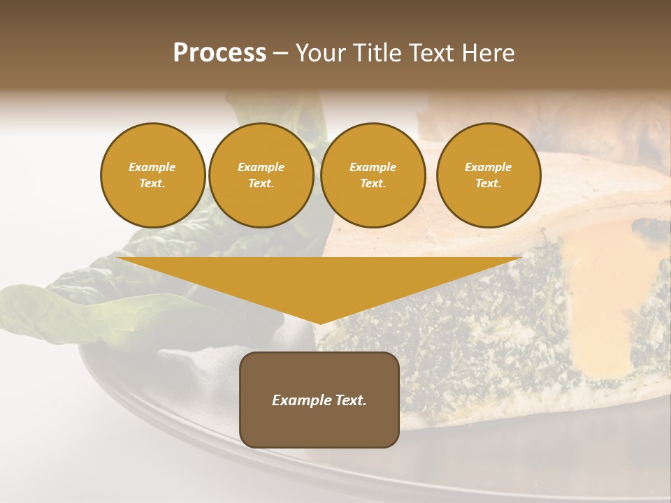 A Plate Of Food With Spinach And Bread On It PowerPoint Template