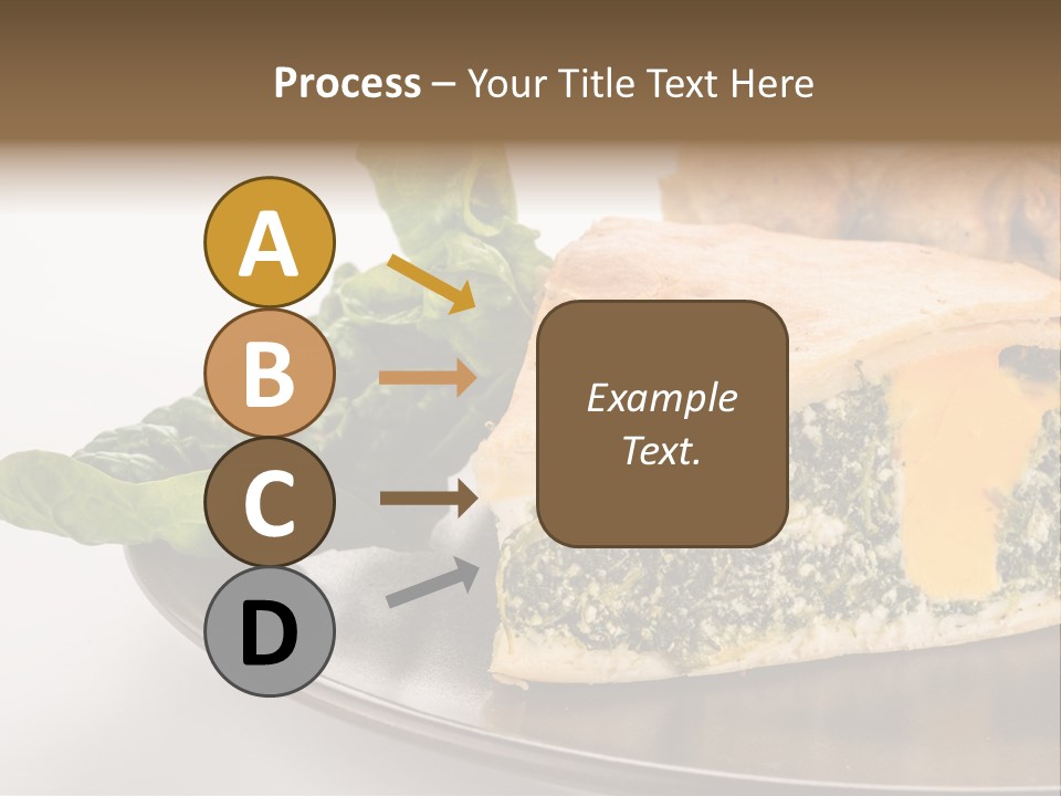 A Plate Of Food With Spinach And Bread On It PowerPoint Template