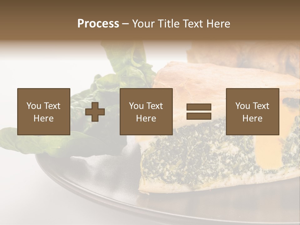 A Plate Of Food With Spinach And Bread On It PowerPoint Template
