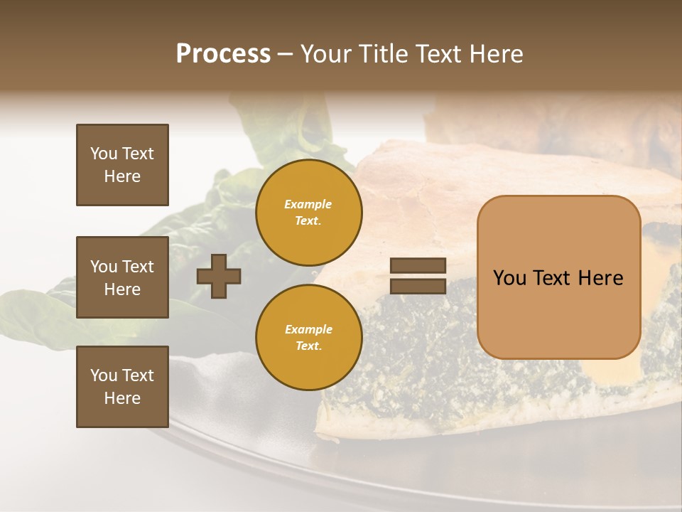 A Plate Of Food With Spinach And Bread On It PowerPoint Template