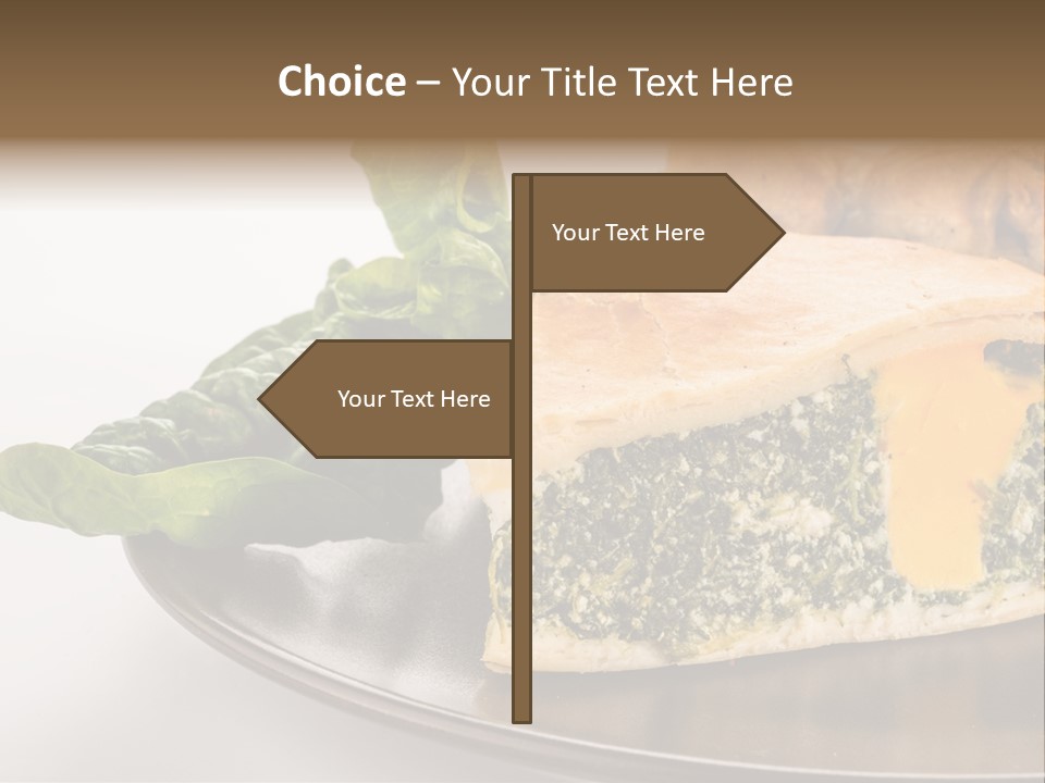 A Plate Of Food With Spinach And Bread On It PowerPoint Template