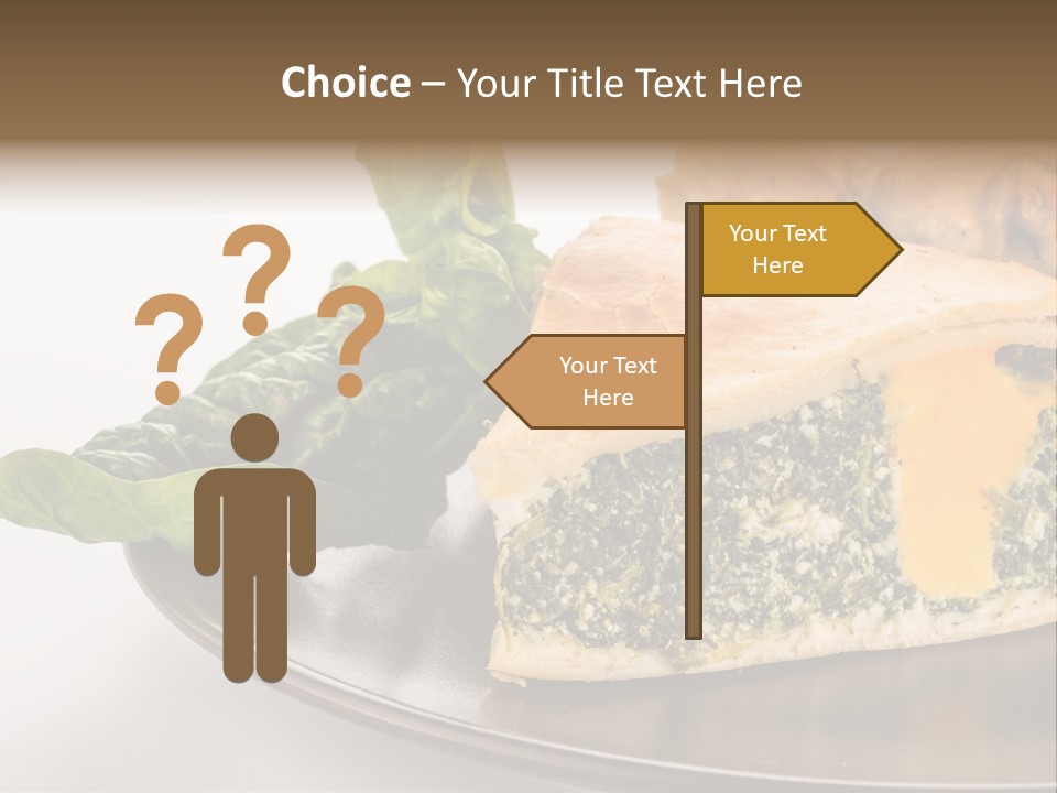 A Plate Of Food With Spinach And Bread On It PowerPoint Template