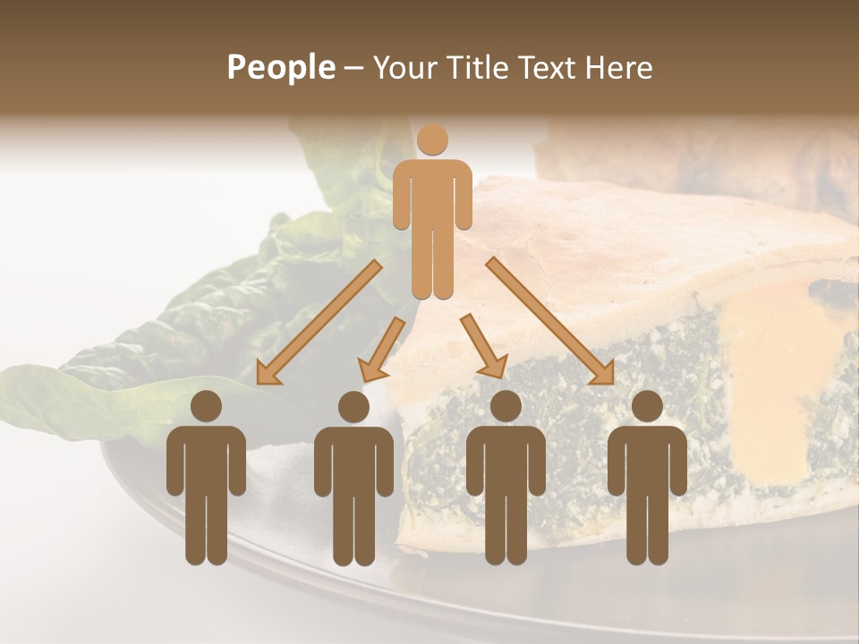 A Plate Of Food With Spinach And Bread On It PowerPoint Template