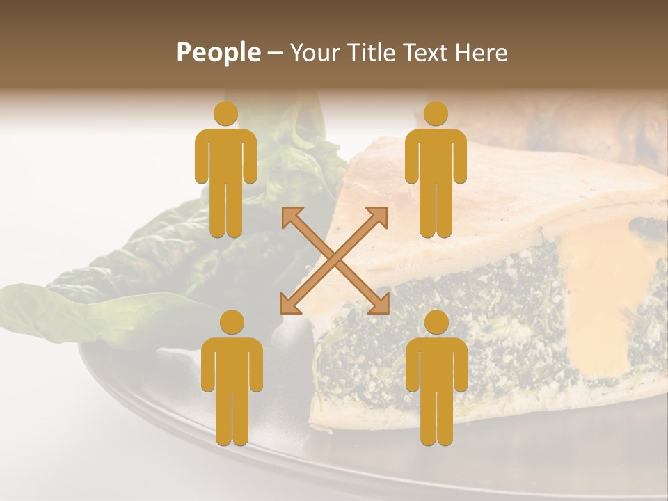 A Plate Of Food With Spinach And Bread On It PowerPoint Template