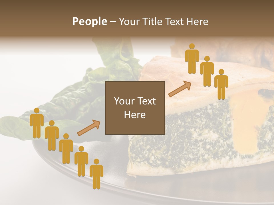 A Plate Of Food With Spinach And Bread On It PowerPoint Template