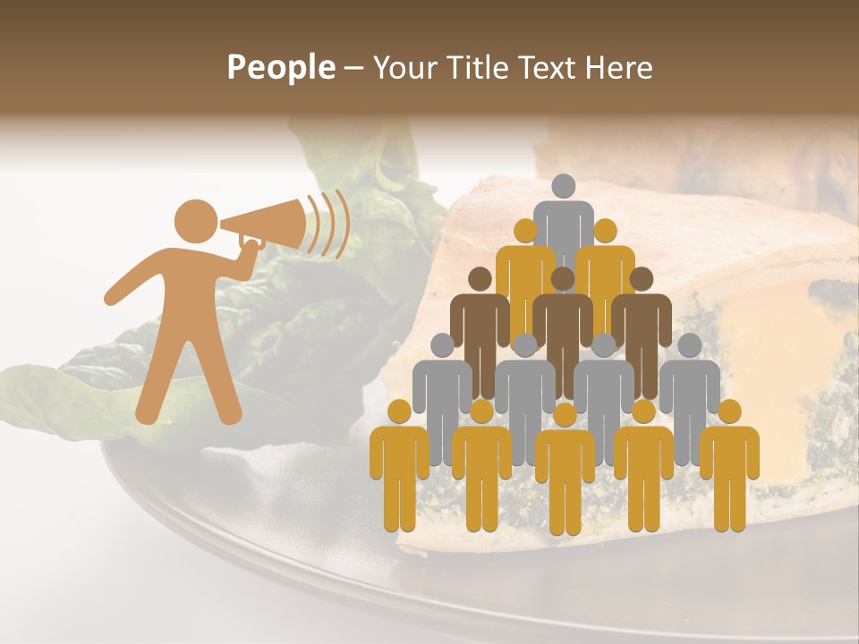 A Plate Of Food With Spinach And Bread On It PowerPoint Template