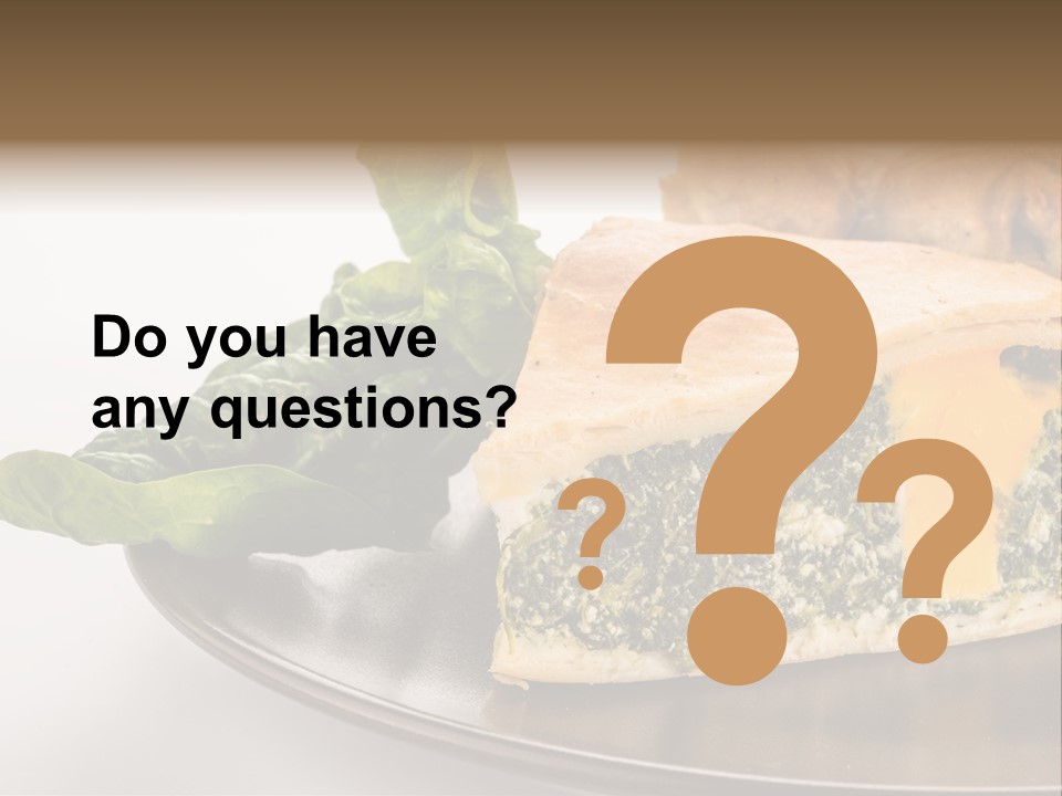 A Plate Of Food With Spinach And Bread On It PowerPoint Template
