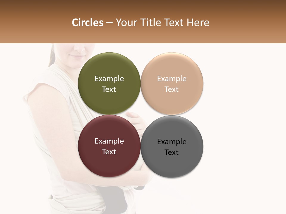 A Woman Holding A Baby Wrapped In A Sling PowerPoint Template