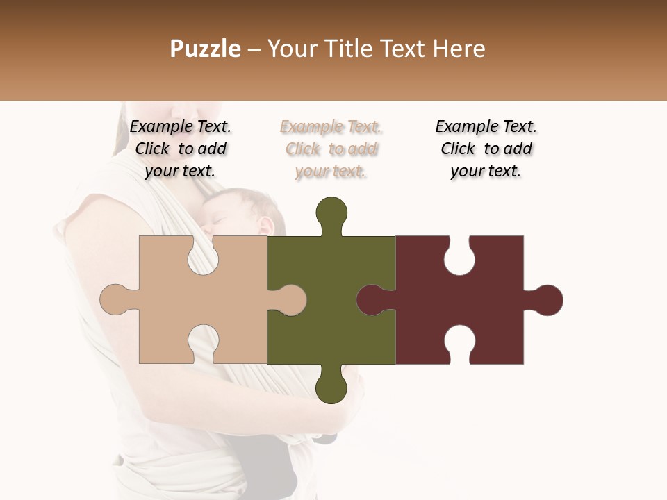 A Woman Holding A Baby Wrapped In A Sling PowerPoint Template