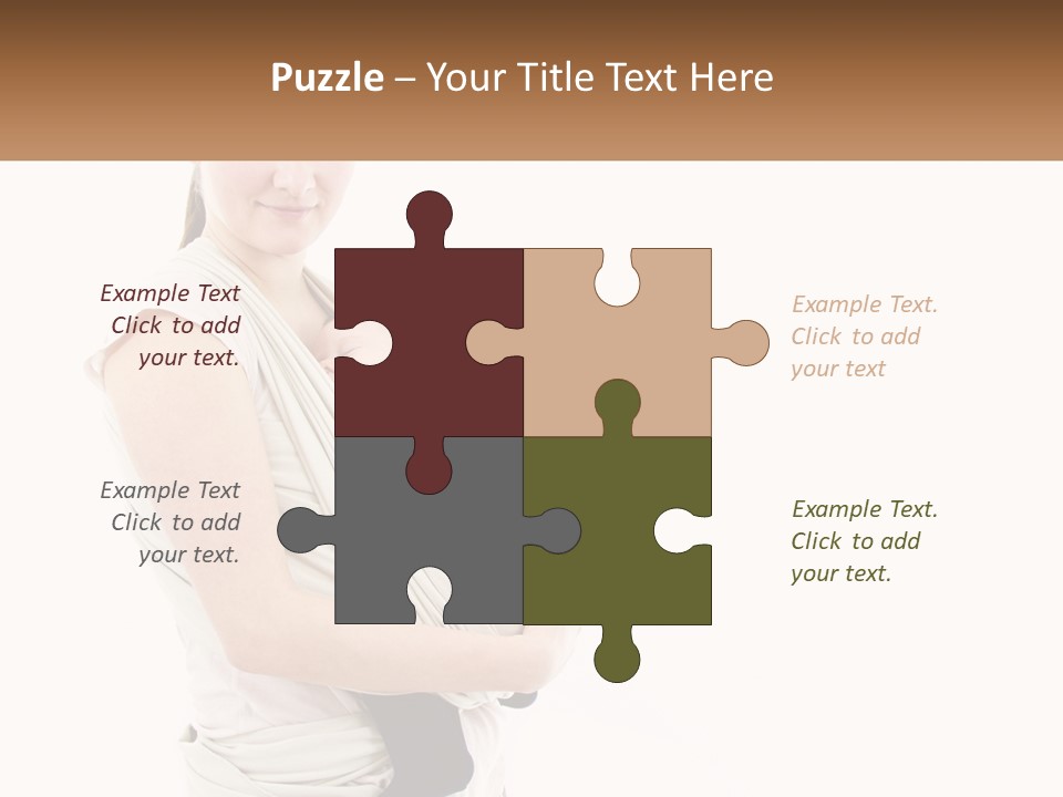 A Woman Holding A Baby Wrapped In A Sling PowerPoint Template