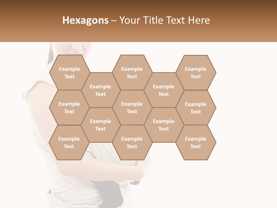 A Woman Holding A Baby Wrapped In A Sling PowerPoint Template