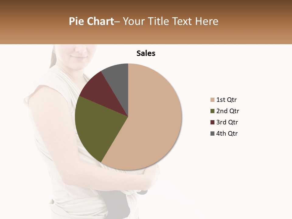 A Woman Holding A Baby Wrapped In A Sling PowerPoint Template