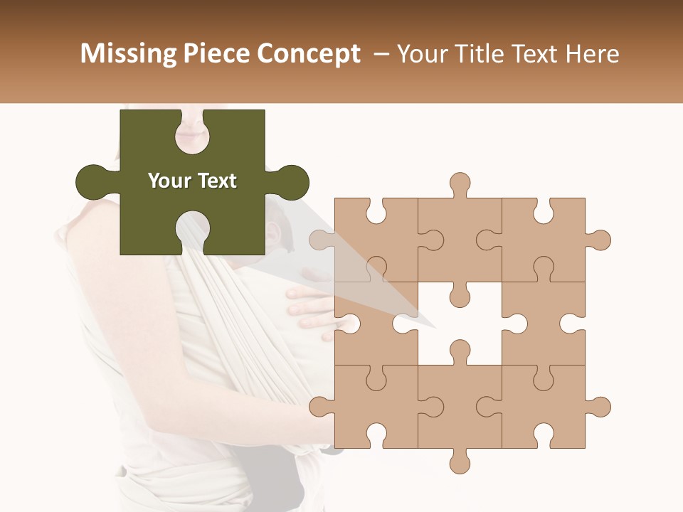 A Woman Holding A Baby Wrapped In A Sling PowerPoint Template