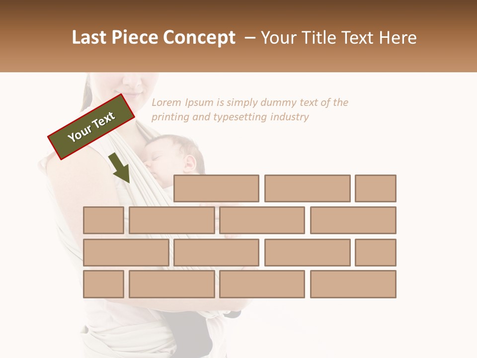 A Woman Holding A Baby Wrapped In A Sling PowerPoint Template