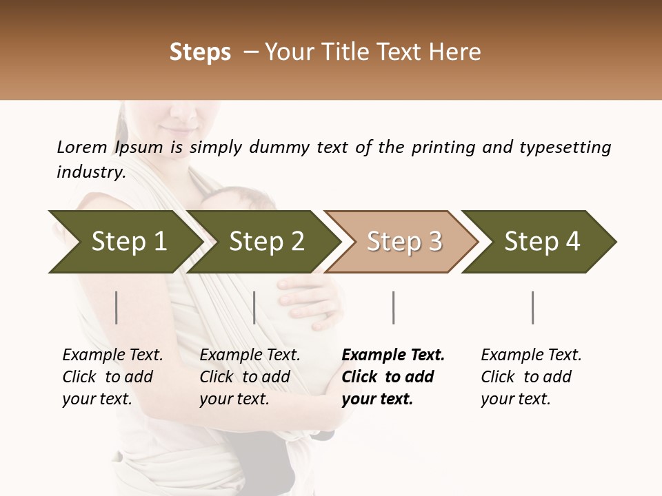 A Woman Holding A Baby Wrapped In A Sling PowerPoint Template