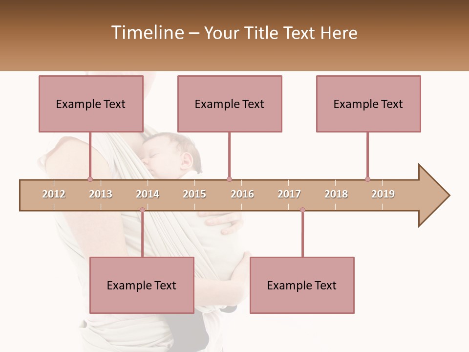 A Woman Holding A Baby Wrapped In A Sling PowerPoint Template