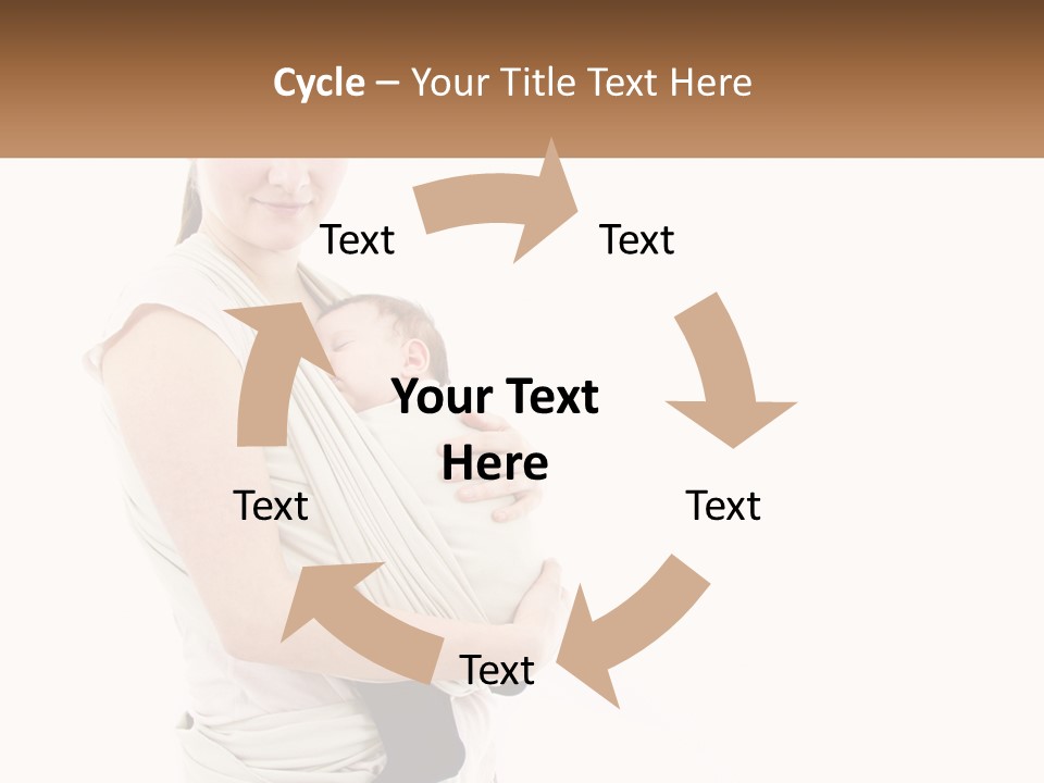 A Woman Holding A Baby Wrapped In A Sling PowerPoint Template