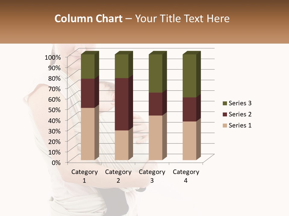 A Woman Holding A Baby Wrapped In A Sling PowerPoint Template