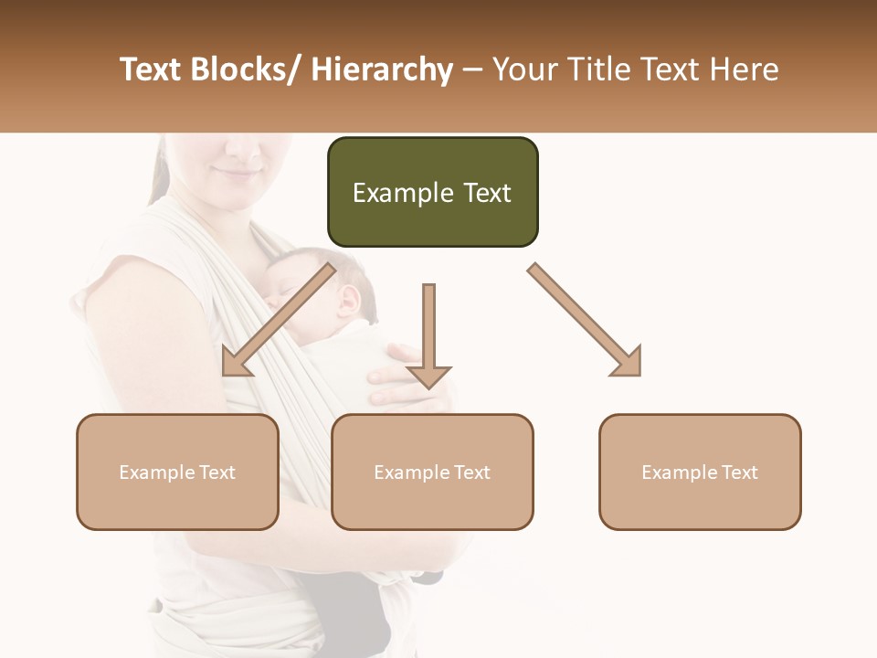 A Woman Holding A Baby Wrapped In A Sling PowerPoint Template