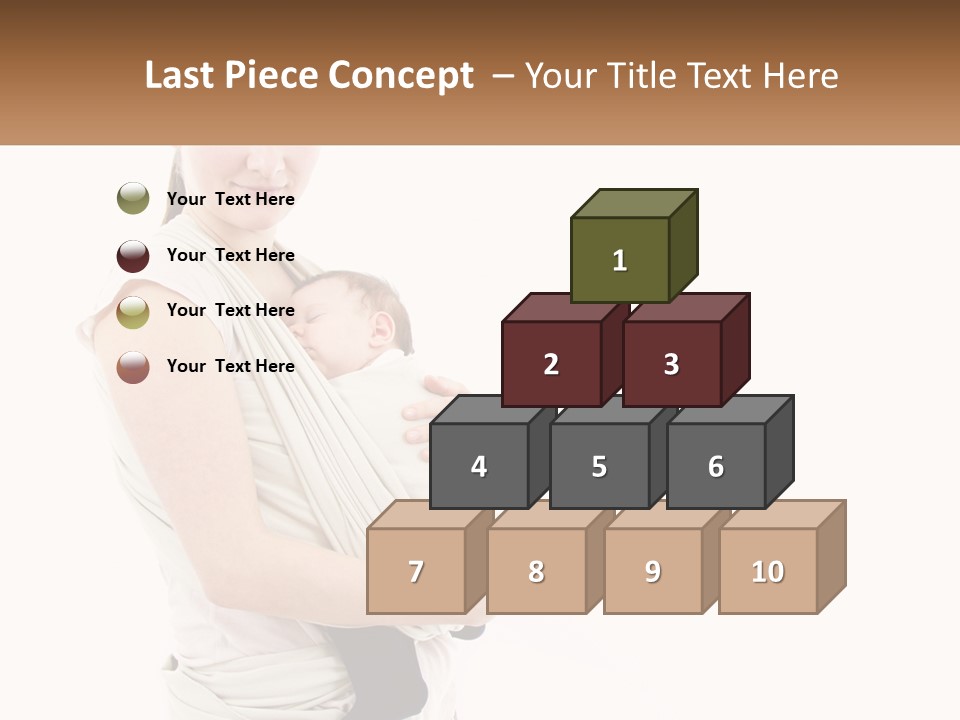 A Woman Holding A Baby Wrapped In A Sling PowerPoint Template